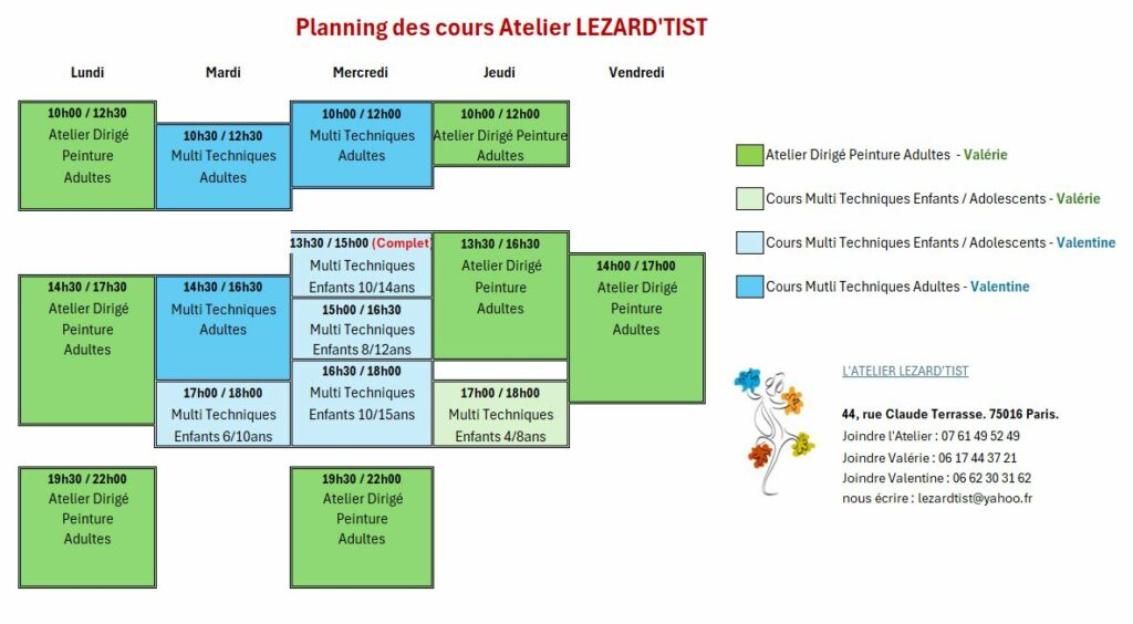 planning atelier